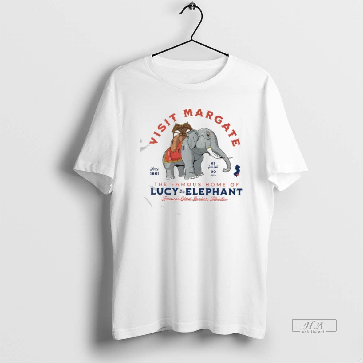 Official Visit Margate Since 1881 The Famous Home Of Lucy The Elephant Americas Oldest Roadside T-Shirts, Hoodie, Sweatshirt