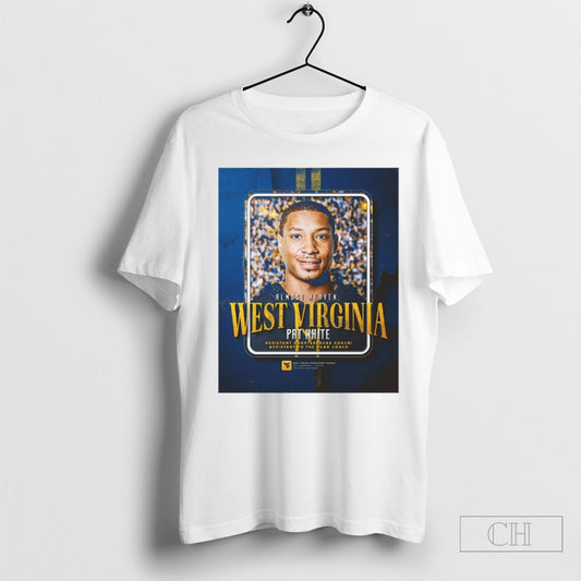 Official West Virginia Football Almost Heaven West Virginia Pat White Assistant Quarterbacks Coach Assistant To The Head Coach Poster T Shirt