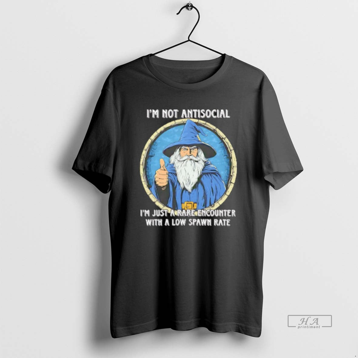 Official Wizard Im Not Antisocial Im Just A Rare Encounter With A Low Spawn Rate T-Shirts, Hoodie, Sweatshirt | TeeSparky.com