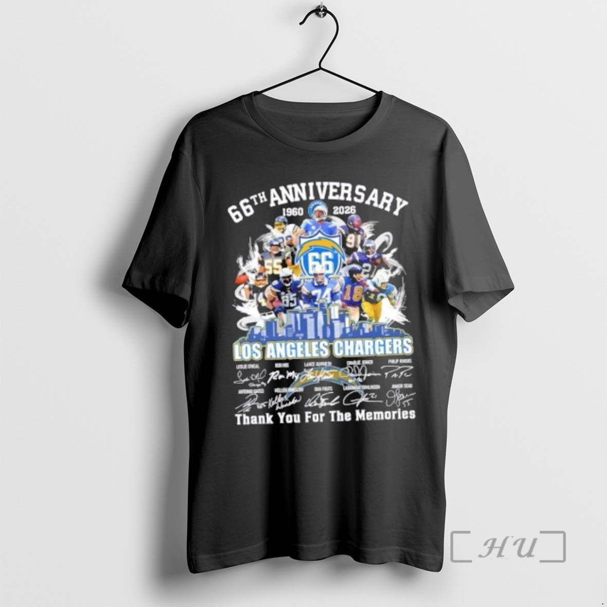 Officials 66th Anniversary 1960 2026 Los Angeles Chargers Leslie Oneal And Legends Thank You For T-Shirts, Hoodie, Sweatshirt