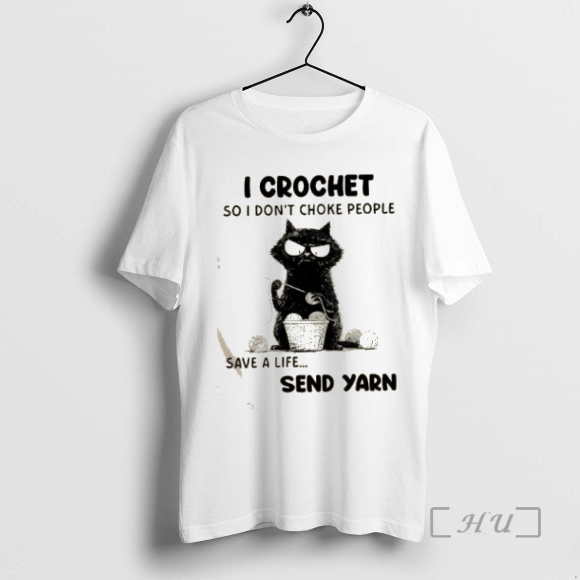 Officials Black Cat I Crochet So I Dont Choke People Save Life Send Yarn T-Shirts, Hoodie, Sweatshirt