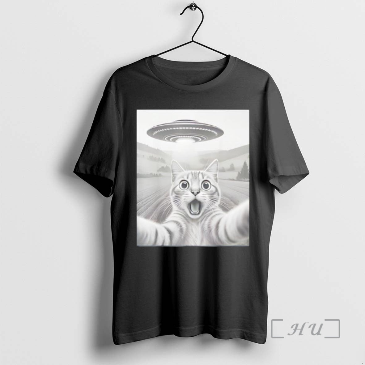Officials Cat Selfie With Alien Ufo Funny Cat Gifts T-Shirts, Hoodie, Sweatshirt | TeeSparky.com