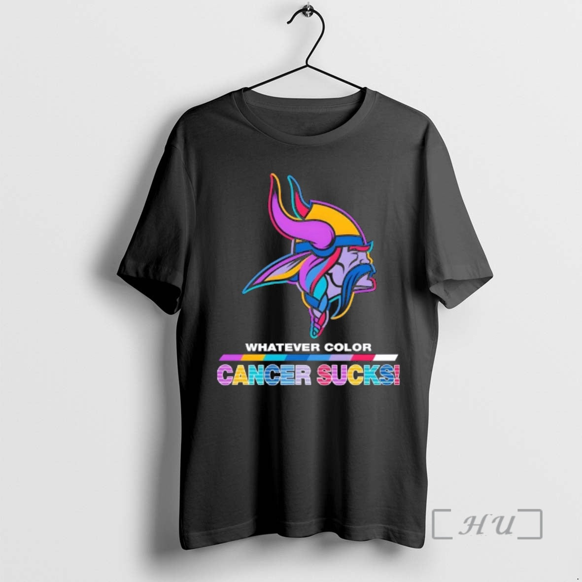 Officials Minnesota Vikings Football Whatever Color Cancer Sucks Logo Colors T-Shirts, Hoodie, Sweatshirt | TeeSparky.com