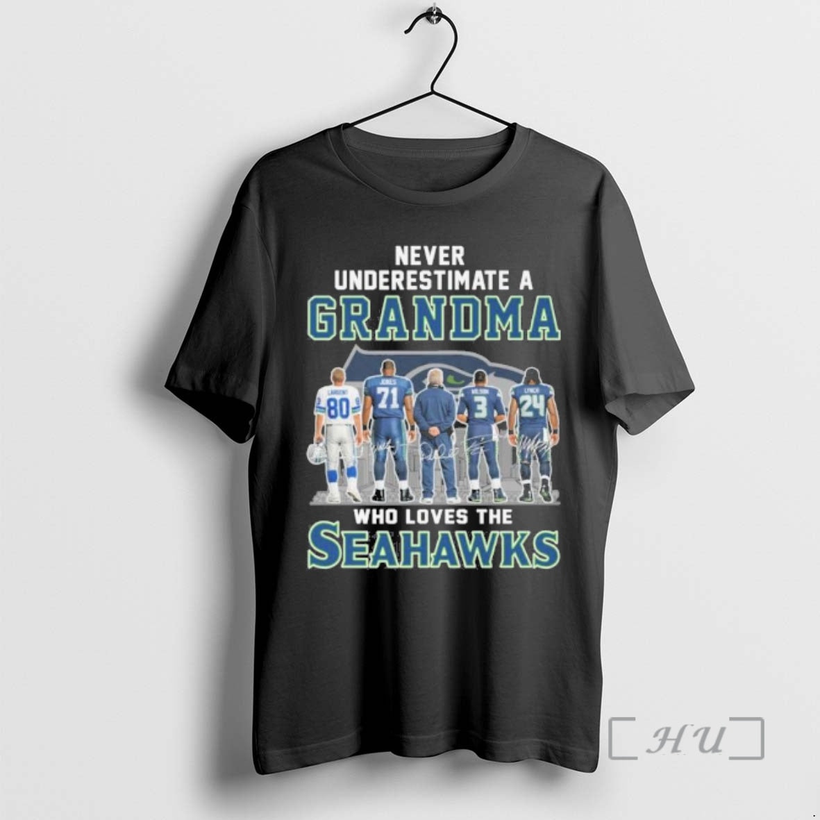 Officials Never Underestimate A Grandma Who Loves The Seattle Seahawks Super Bowl Lx Premium T-Shirts, Hoodie, Sweatshirt