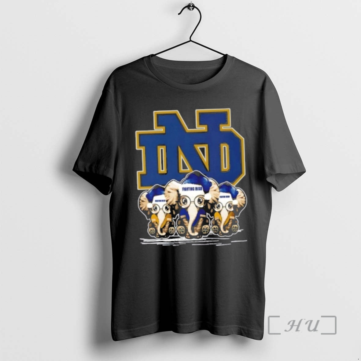 Officials Notre Dame Fighting Irish X Elephants Santa Hat Merry Christmas Premium T Shirts Sweater Hoodie, Sweatshirt