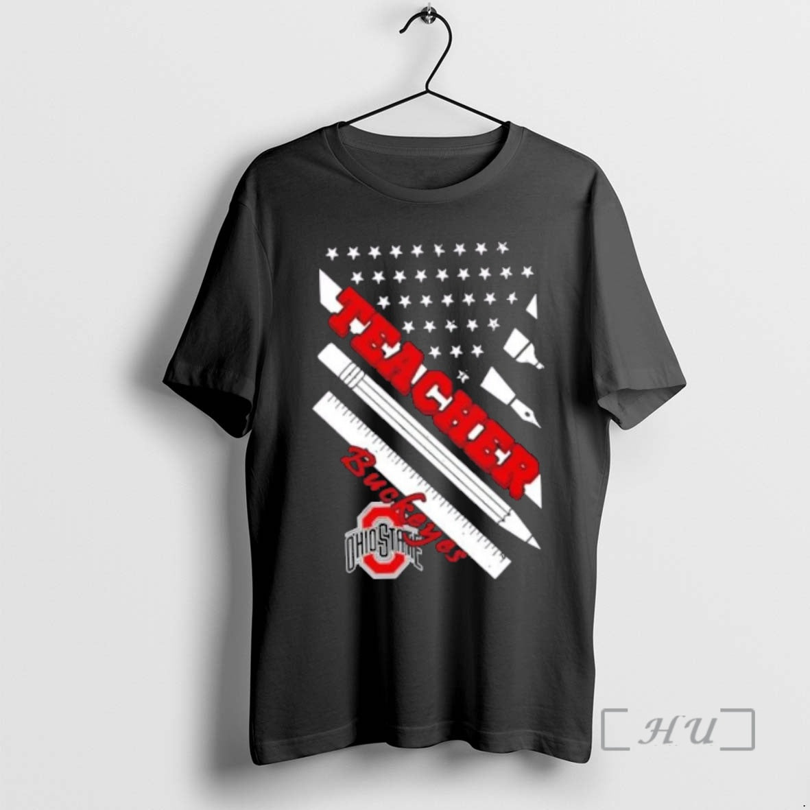 Officials Ohio State Buckeyes X Teacher American Flag T-Shirts, Hoodie, Sweatshirt | TeeSparky.com
