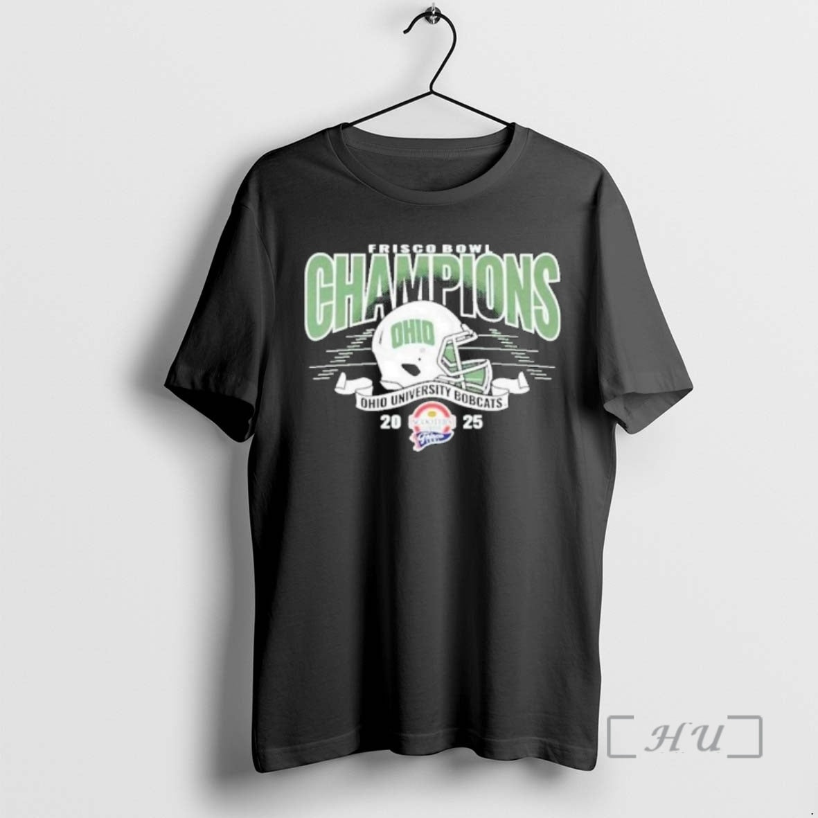 Officials Ohio University Bobcats Football 2025 Scooters Coffee Frisco Bowl Champions Premium T Shirts Sweater Hoodie,...