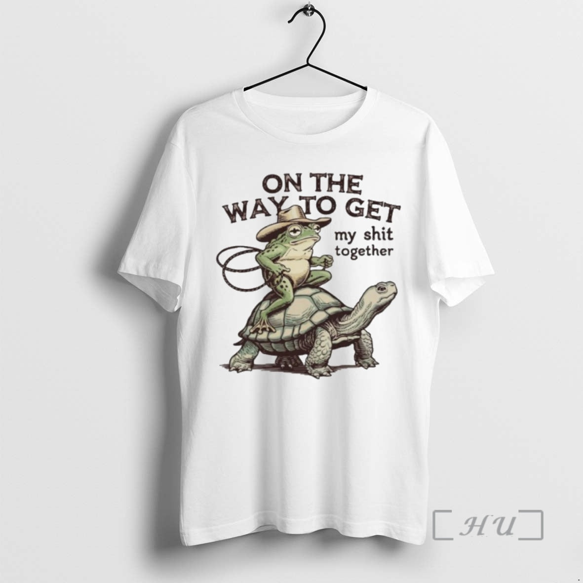 Officials Way Get My Shit Togther Cowboy Frog Turtle T-Shirts, Hoodie, Sweatshirt