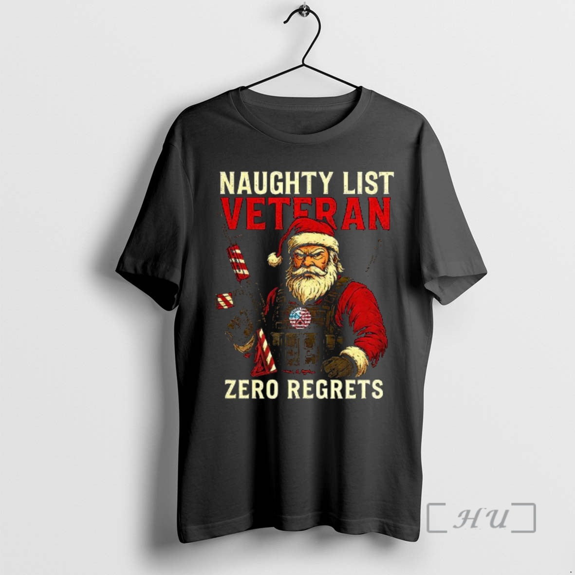 Officials Santa Claus Naughty List Veteran Zero Regrets Christmas T-Shirts, Hoodie, Sweatshirt | TeeSparky.com