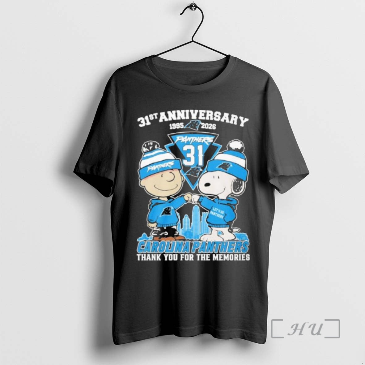 Officials Snoopy And Charlie Brown Fist Bump X Carolina Panthers 31st Anniversary 1995 2026 Premium T-Shirts, Hoodie,...