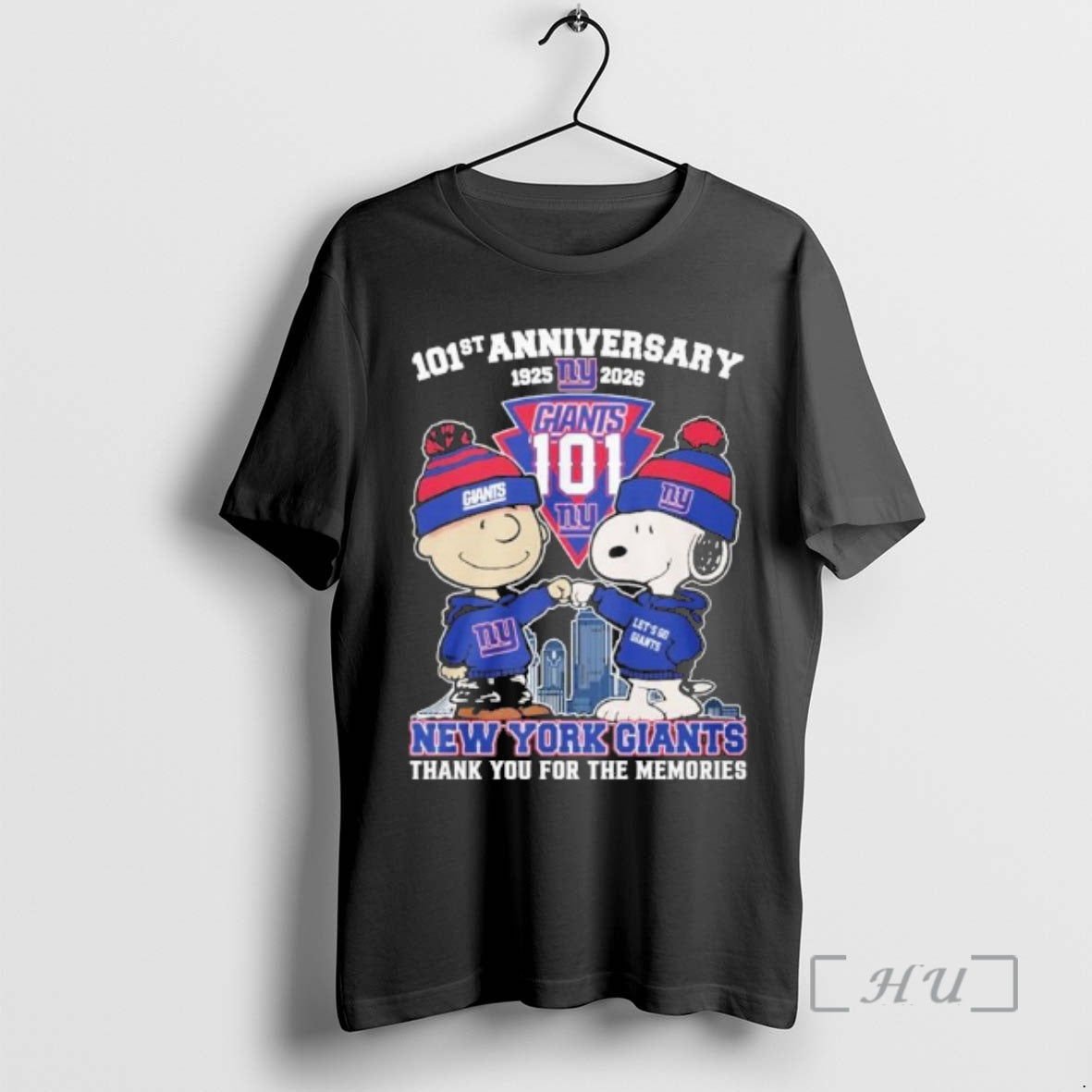 Officials Snoopy And Charlie Brown Fist Bump X New York Giants 101st Anniversary 1925 2026 T-Shirts, Hoodie, Sweatshirt
