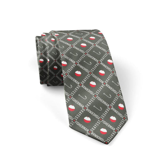 Okayest Fisherman Necktie Funny Neckties for Men Fishing Tie Mens Novelty Neckties Fisherman Ties Funny Ties