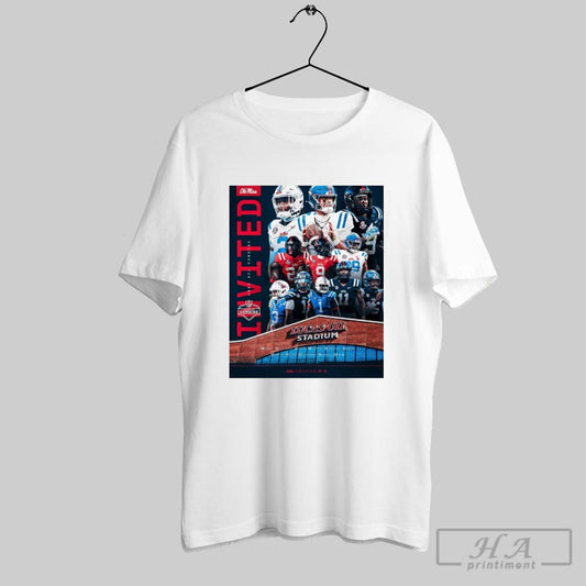 Ole Miss Football 11 Rebels Invited To The 2025 Nfl Scouting Combine Lucas Oil Stadium Poster T Shirt