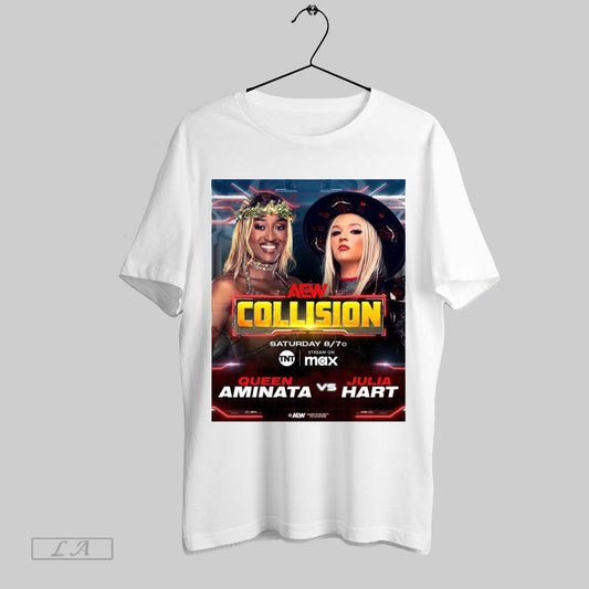 Original Aew Collision Queen Aminata Vs Julia Hart Saturday February 22 2025 Poster T Shirt Sweatshirt Tee Shirt