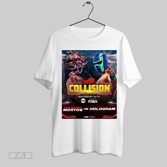 Original Aew Collision The Beast Mortos Vs Hologram Saturday February 22 2025 Poster T Shirt Sweatshirt Tee Shirt