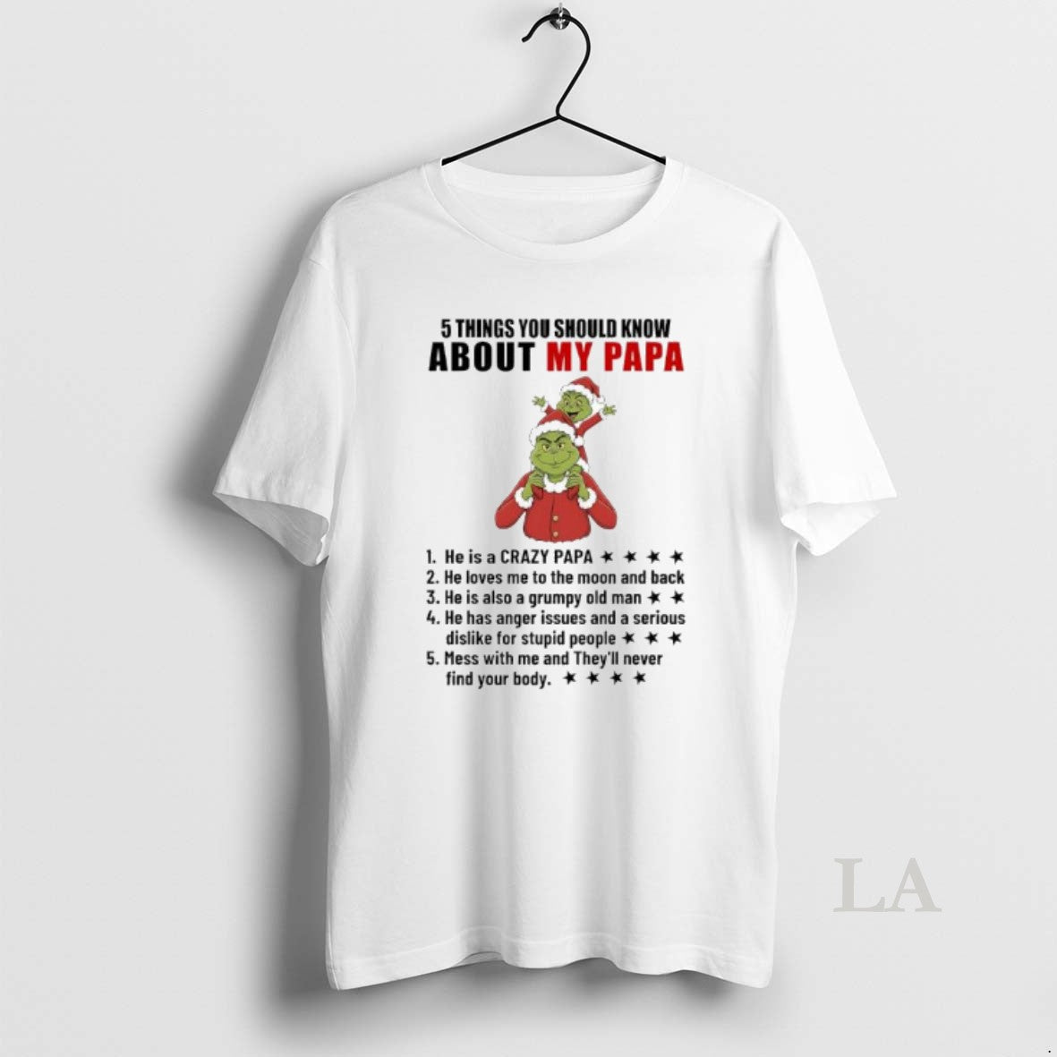Original Grinch He Is A Crazy Papa He Loves Me To The Moon And Back T-Shirts, Hoodie, Sweatshirt | TeeSparky.com