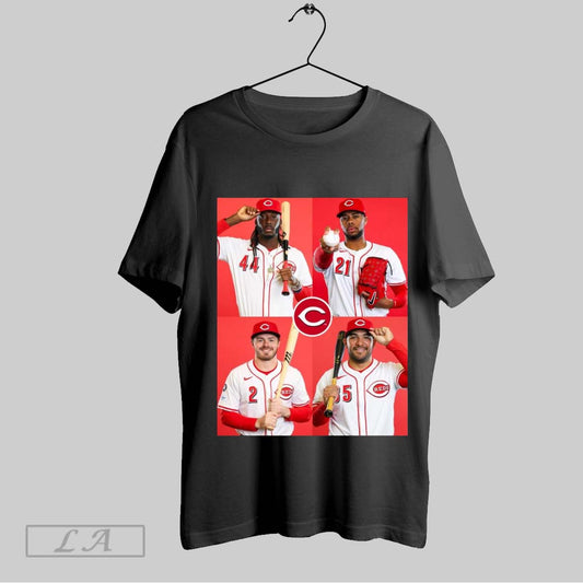Original Poster A Couple New Faces Cincinnati Reds Photo Day Mlb Elly De La Cruz Greene Lux Trevino T Shirt Sweatshirt Hoodie Shirt