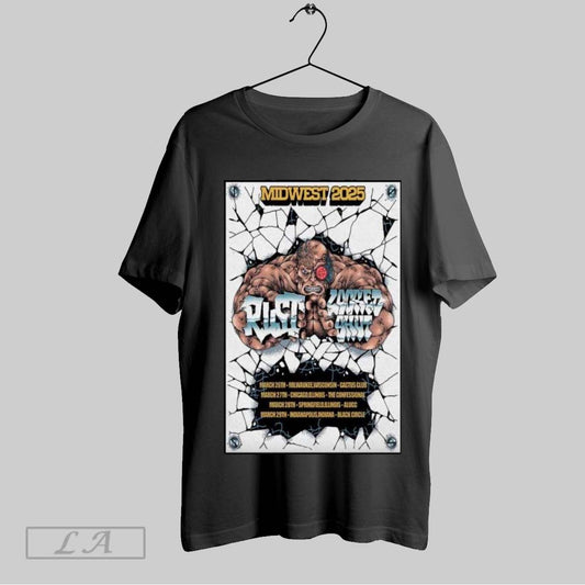 Original Rust And Locked Shut Midwest 2025 Shows Poster T Shirt Sweatshirt Tee Shirt
