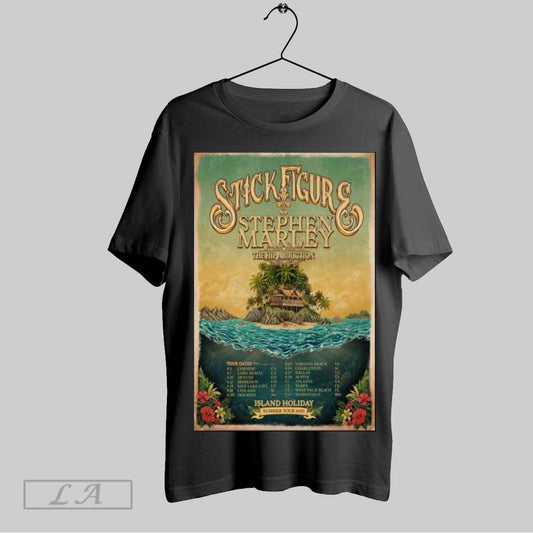 Original Stick Figure Island Holiday Summer 2025 Tour Poster T Shirt Sweatshirt Tee Shirt