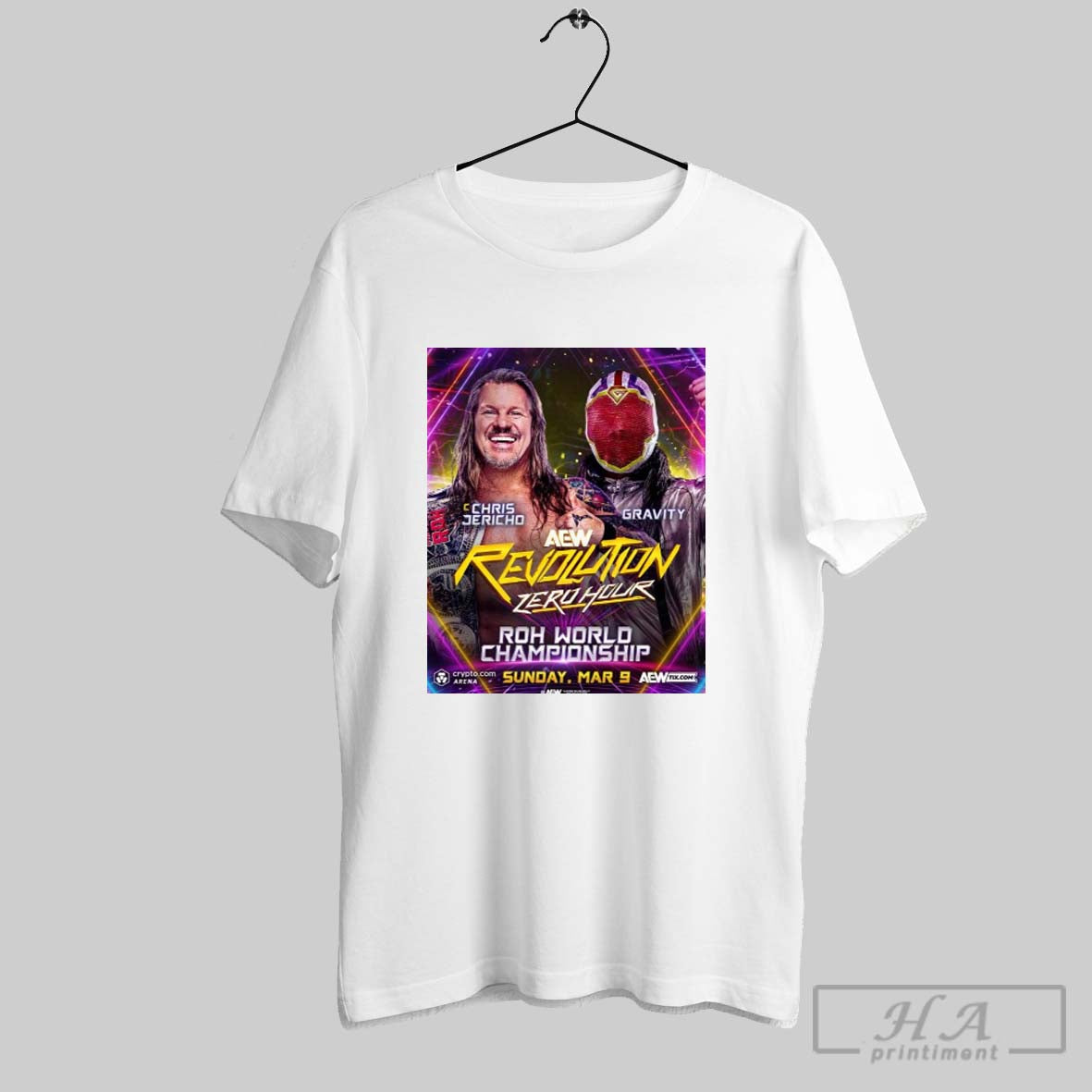 Poster Aew Revolution Zero Hour Roh World Championship Chris Jericho Vs Gravity March 9 2025 T Shirt