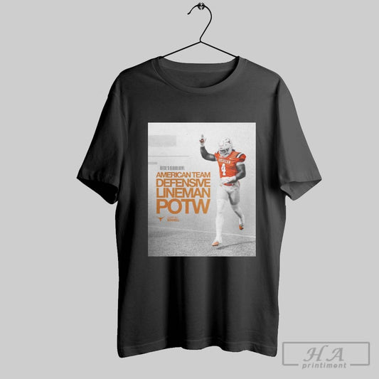 Poster Barryn Sorrell Reeses Senior Bowl American Team Defense Lineman Potw Texas Longhorns Football T Shirt