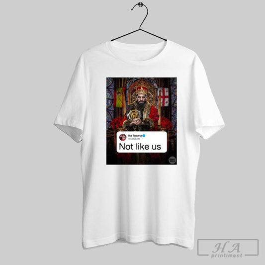 Poster Ilia Topuria Not Like Us Vacating The Ufc Featherweight Title To Move Up To Lightweight T Shirt