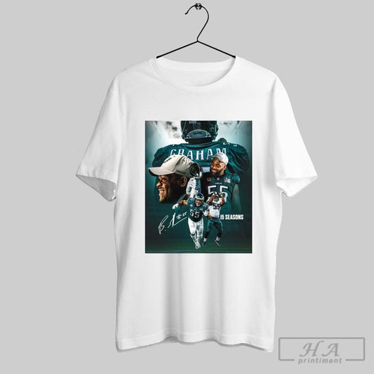 Poster Philadelphia Eagles Football Nfl Thank You For 15 Incredible Seasons Brandon Graham Signature T Shirt