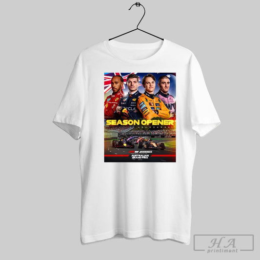 Poster Race Week Season Opener Melbourne Formula 1 Australian Grand Prix 2025 Lewis Hamilton Verstappen T Shirt