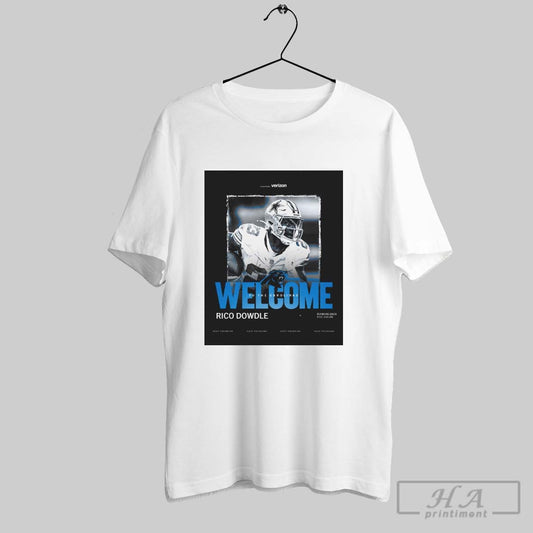 Poster Welcome To The Carolina Panthers Football Nfl Running Back Rico Dowdle T Shirt