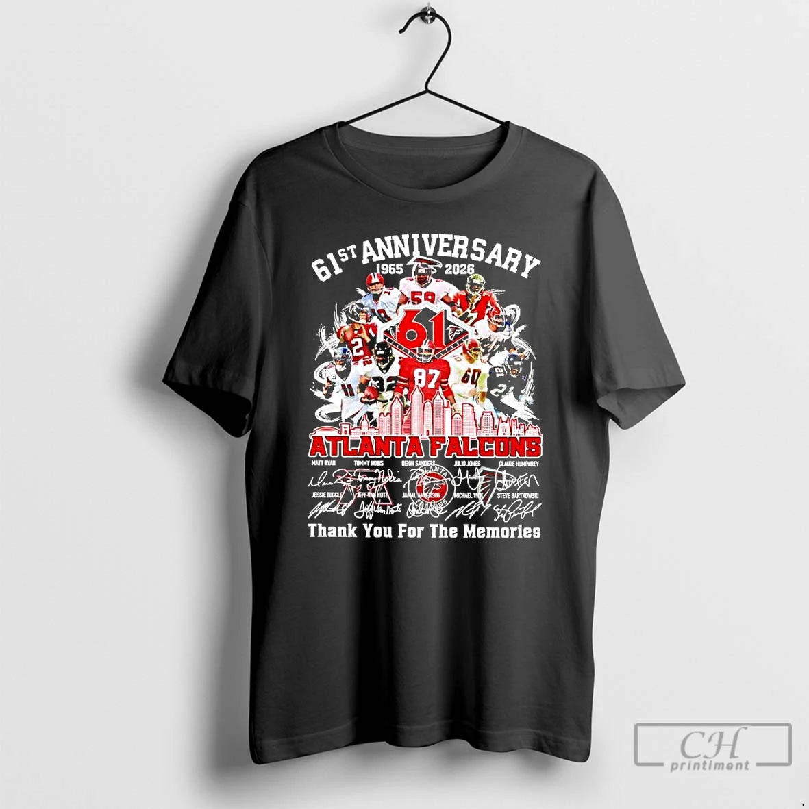 Premium Atlanta Falcons 61st Anniversary 1965 2026 Team Players T-Shirts, Hoodie, Sweatshirt | TeeSparky.com