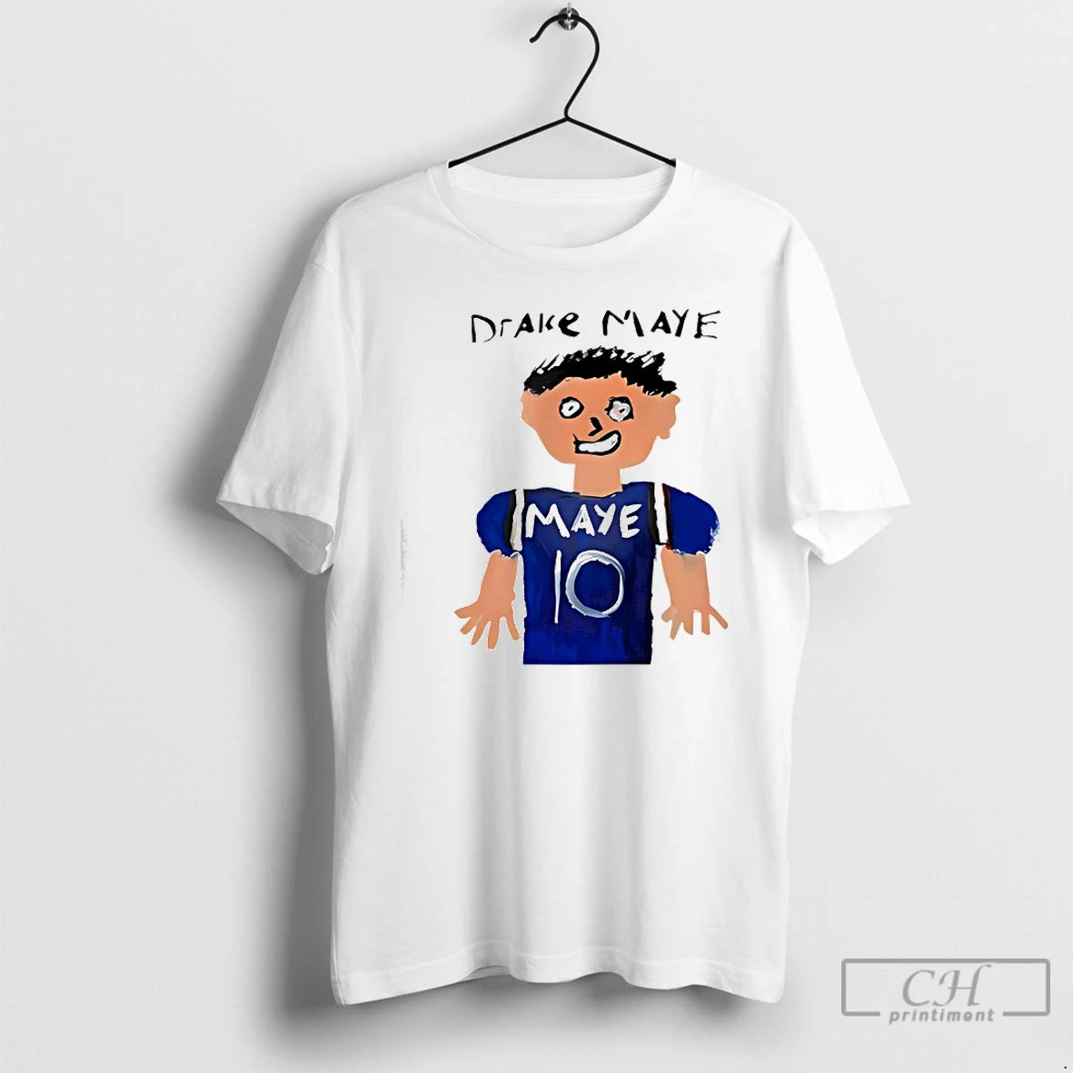 Premium Drake Maye Painting White T-Shirts, Hoodie, Sweatshirt | TeeSparky.com