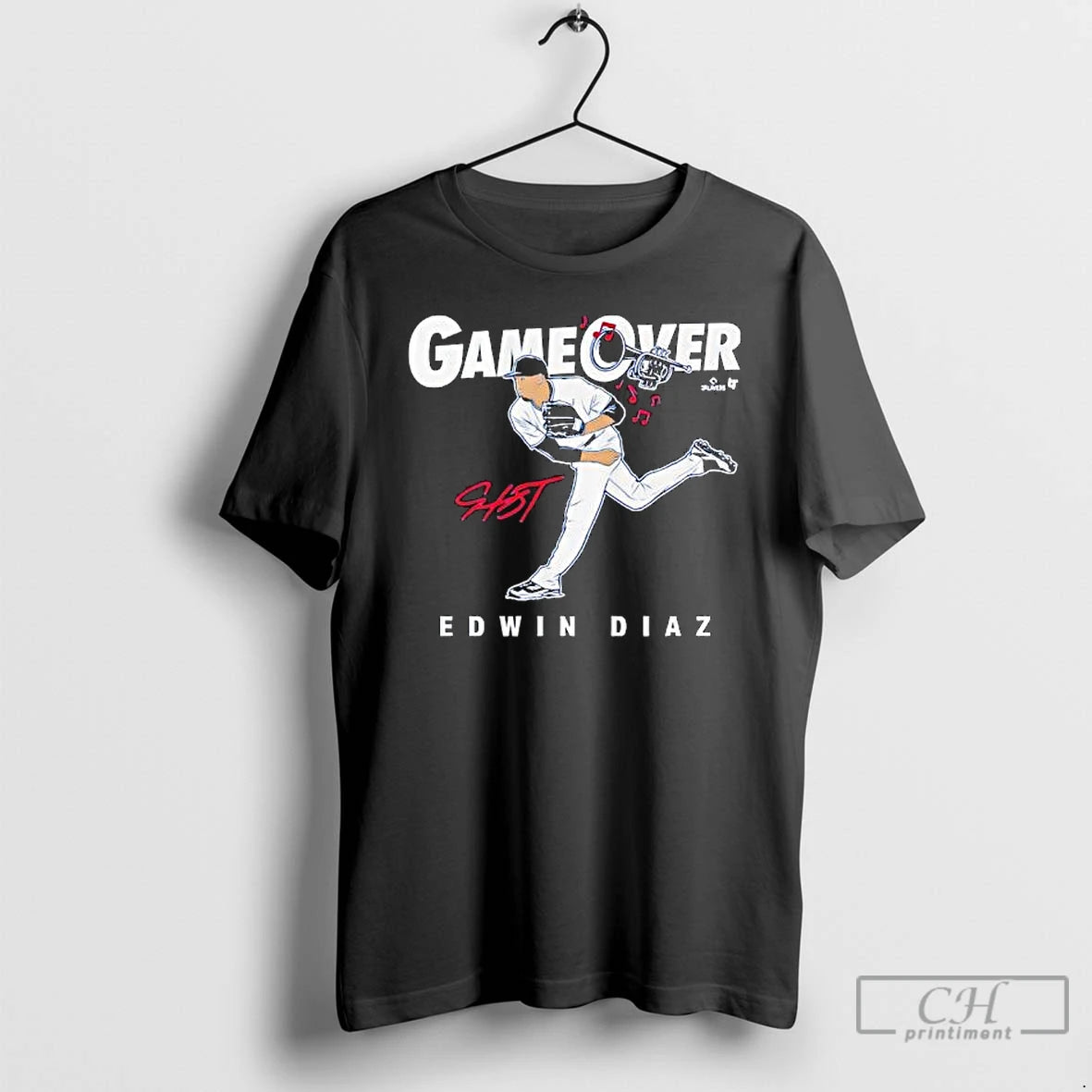 Premium Edwin Diaz Game Over Los Angeles Signature T-Shirts, Hoodie, Sweatshirt | TeeSparky.com