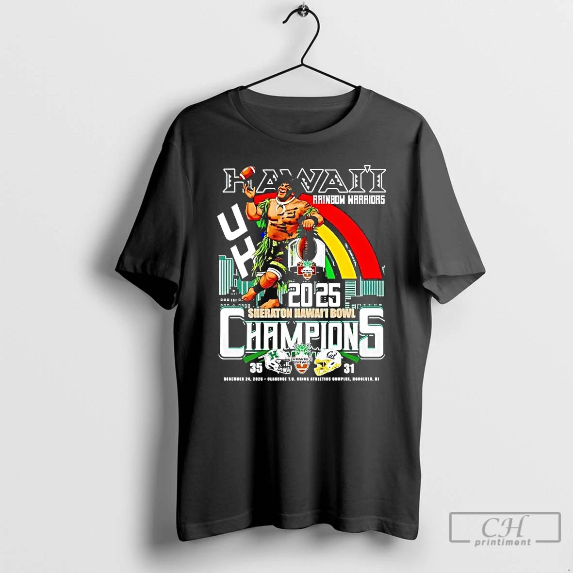 Premium Hawaii Rainbow Warriors 2025 Sheraton Hawaii Bowl Champions Score T-Shirts, Hoodie, Sweatshirt | TeeSparky.com