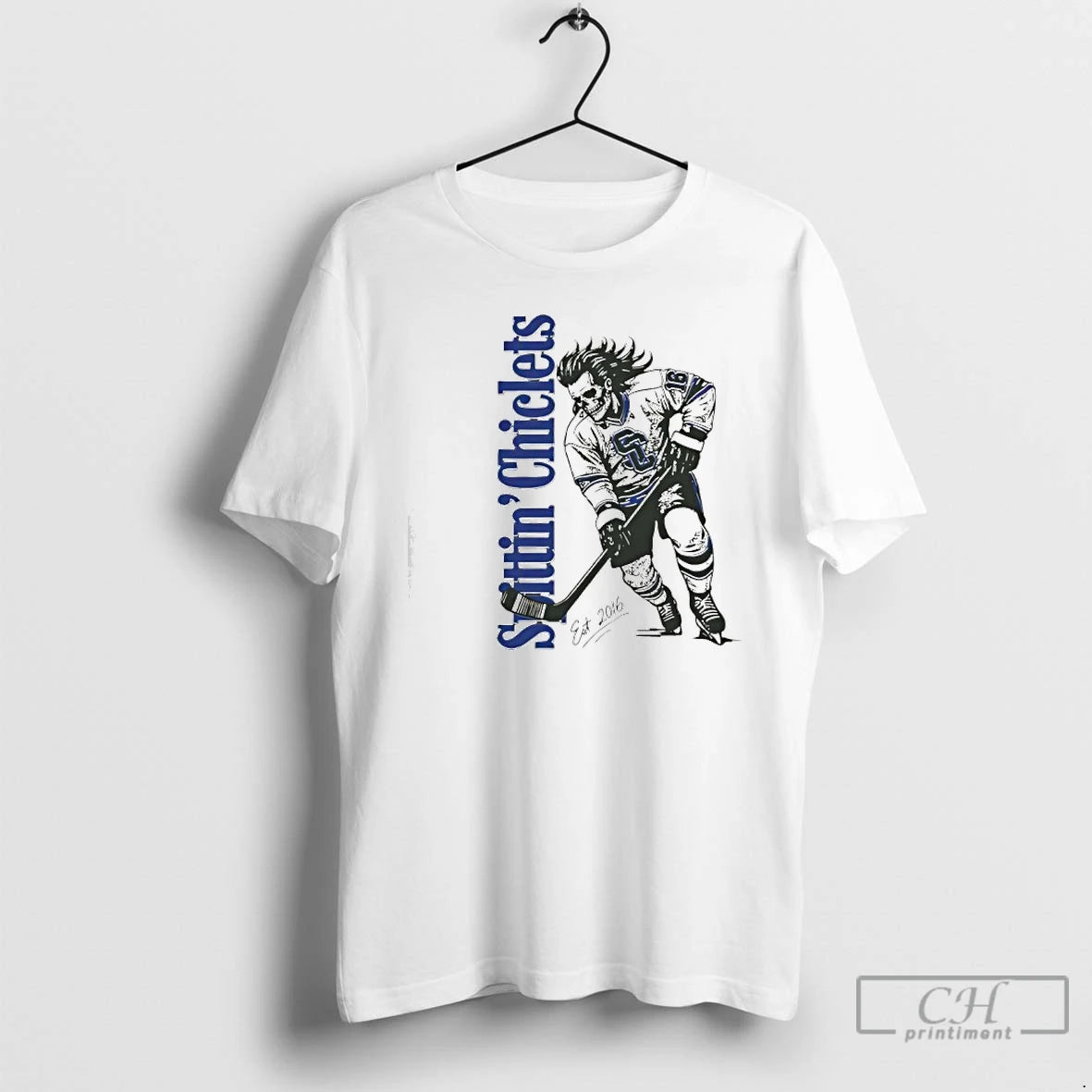 Premium Hockey Spittin Chiclets Skullet Vertical T-Shirts, Hoodie, Sweatshirt | TeeSparky.com