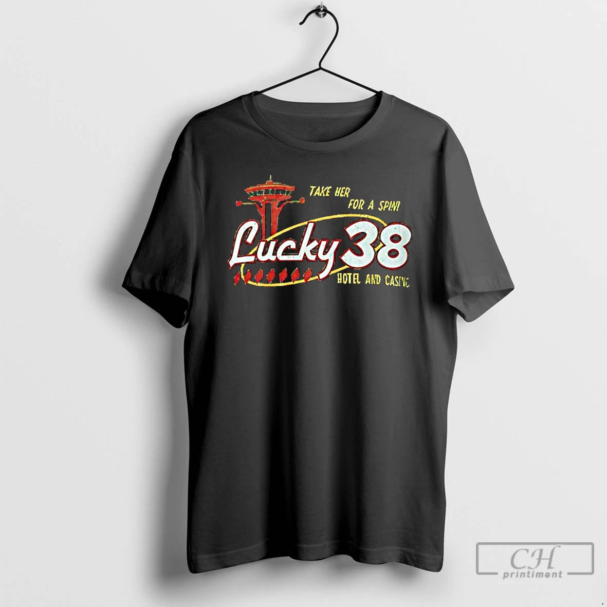 Premium Lucky 38 Hotel And Casino Take Her For A Spin T-Shirts, Hoodie, Sweatshirt | TeeSparky.com