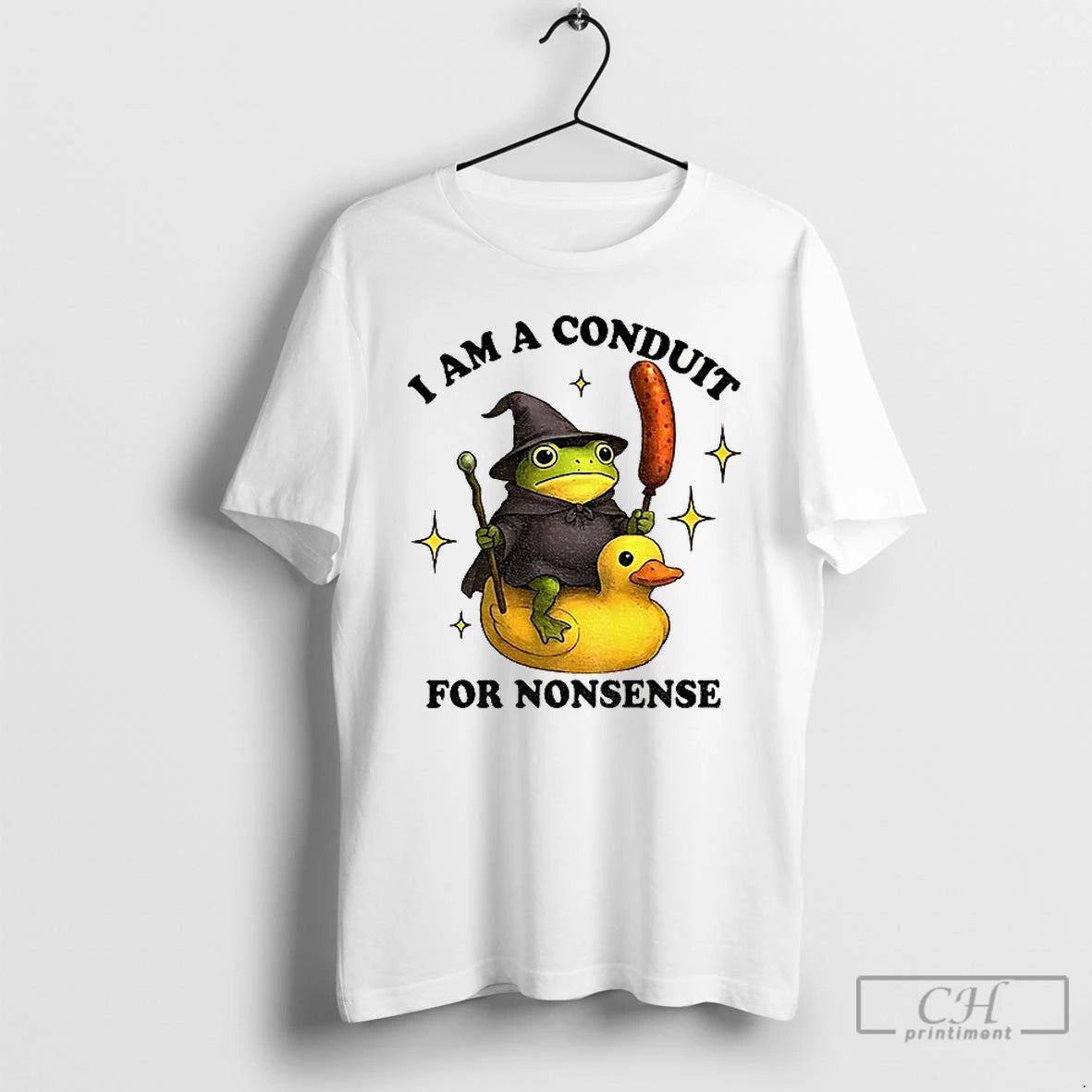 Premium Nonsense Frog I Am A Conduit For Nonsense T-Shirts, Hoodie, Sweatshirt | TeeSparky.com