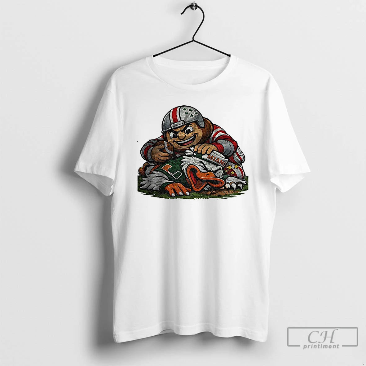 Premium Ohio State Buckeyes Ko Miami Hurricanes Playoffs Retro Rivalries Football Artwork T Shirts Sweater Hoodie, Sweatshirt