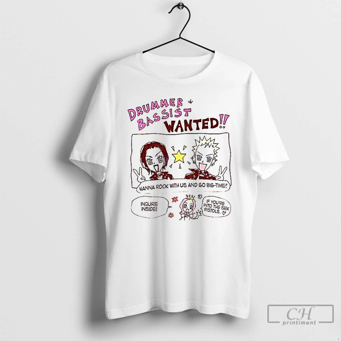 Premium Osaki Manga Drummer Bassist Wanted Wanna Rock With Us And Go Big Time Inquire T-Shirts, Hoodie, Sweatshirt