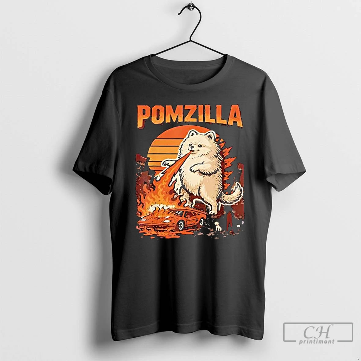 Premium Pomzilla Pomeranian Godzill Dog Monster Pom Dog Lover T-Shirts, Hoodie, Sweatshirt | TeeSparky.com