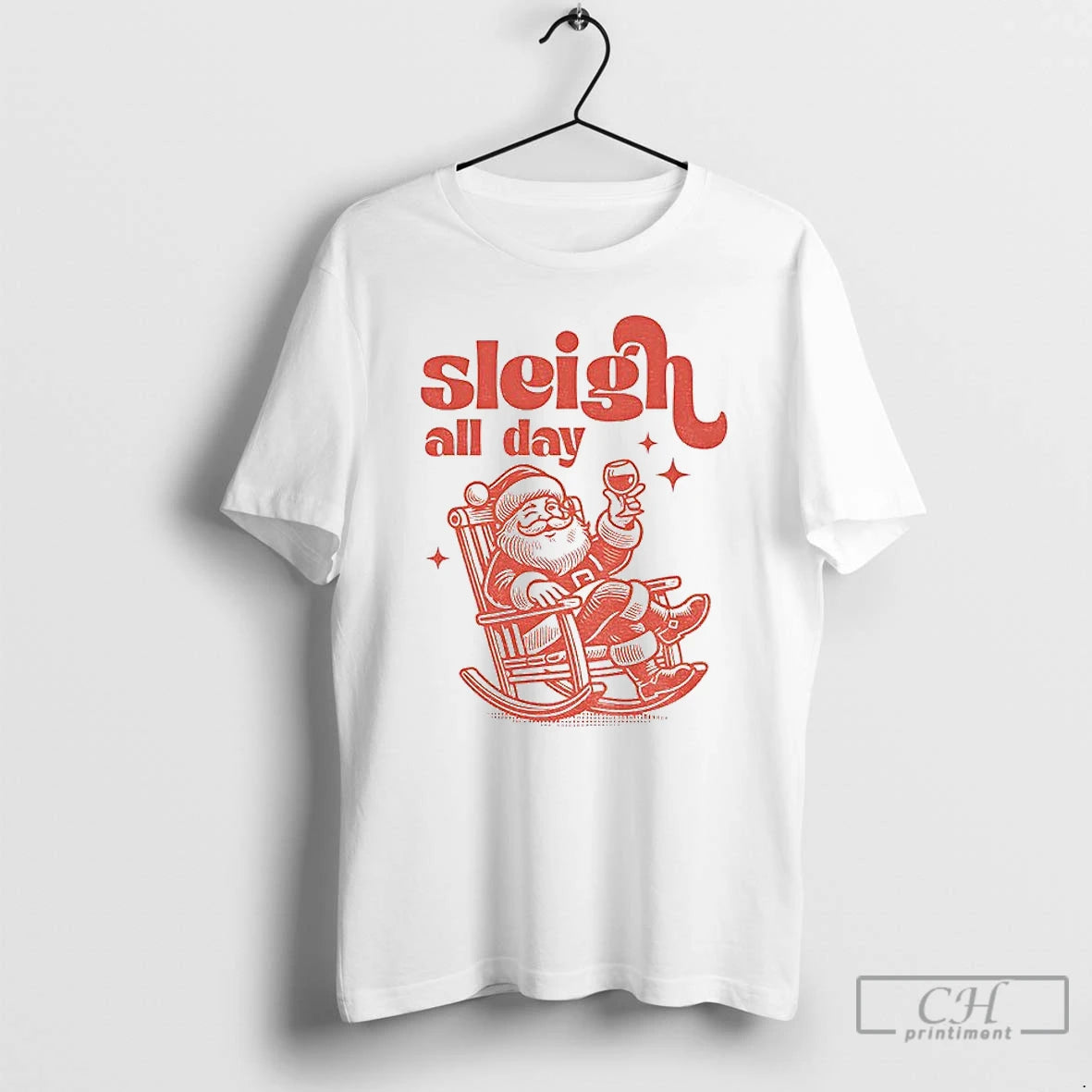 Premium Santa Claus Sleigh All Day Alcohol Merry Xmas T-Shirts, Hoodie, Sweatshirt | TeeSparky.com