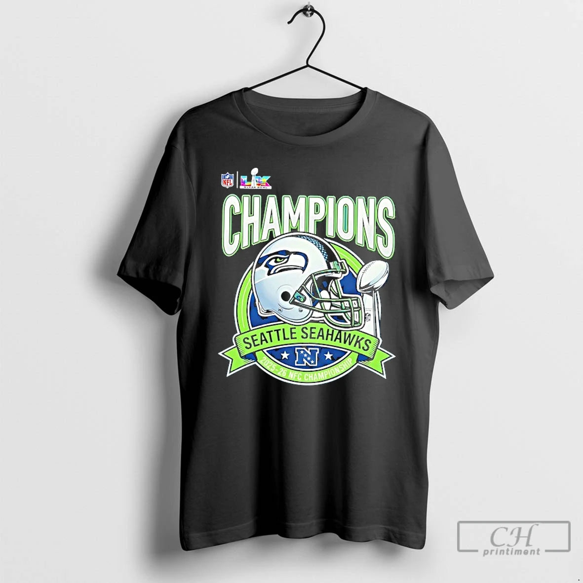Premium Seattle Seahawks 2025 26 Nfc Championship Champions Helmet T-Shirts, Hoodie, Sweatshirt | TeeSparky.com