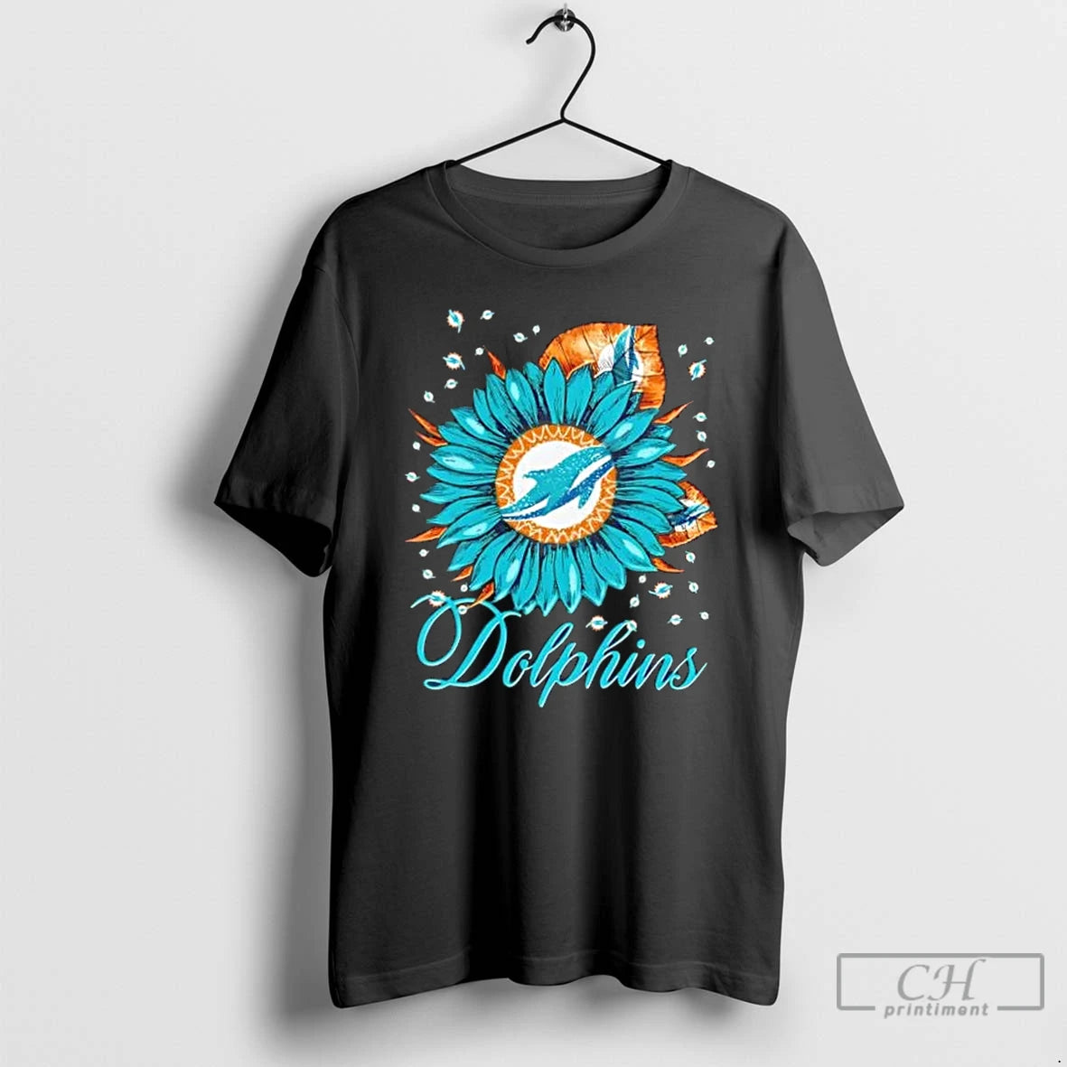 Sunflower X Miami Dolphins Football Logo T-Shirts, Hoodie, Sweatshirt