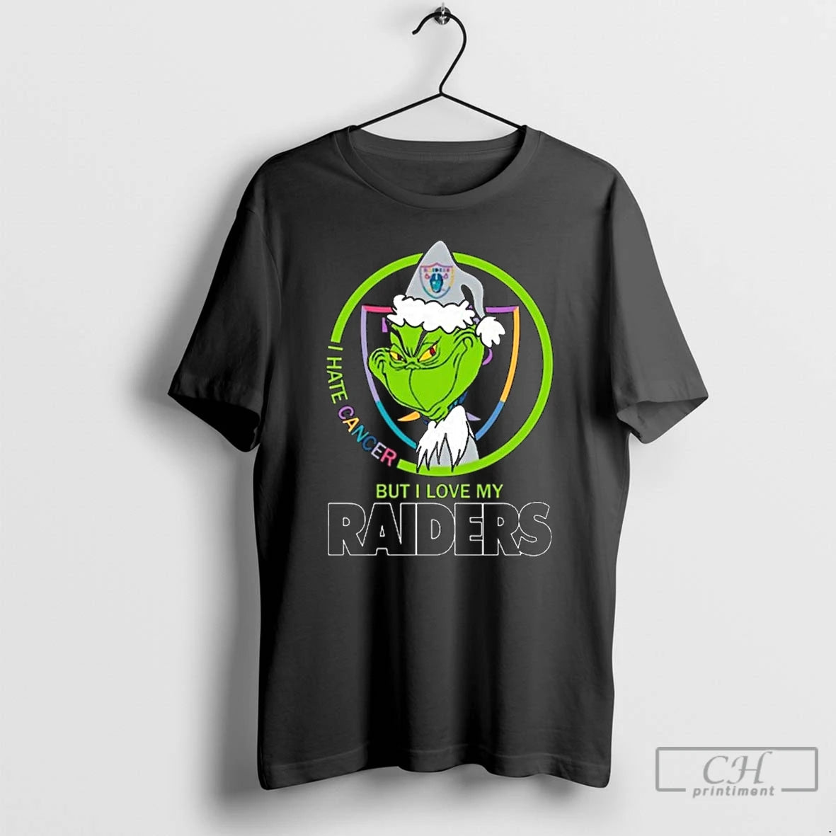 Premium The Grinch I Hate Cancer But I Love My Las Vegas Raiders 2025 T-Shirts, Hoodie, Sweatshirt | TeeSparky.com