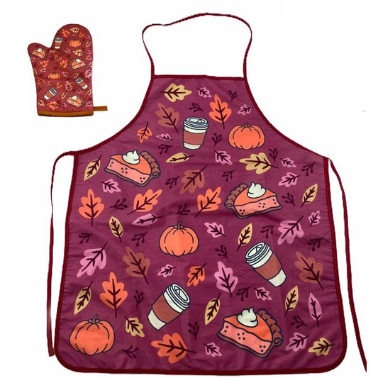 Pumpkin Spice Funny Fall Autumn Coffee Pumpkin Pie Thanksgiving Kitchen Accessories Funny Graphic Kitchenwear Thanksgiving  Funny Food  Novelty Cookware Red