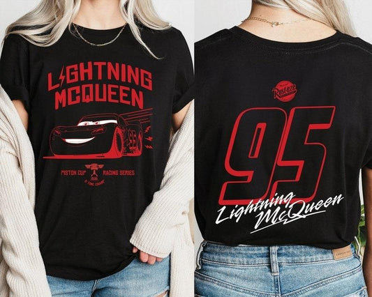 Retro Two Side Mc Que0n Cars Shirt, Cars Movie T-Shirt, cars movie Shirt, Piston Cup Champion Shirt, cars movie Number Shirt Casual Cottonstyle{n002}6