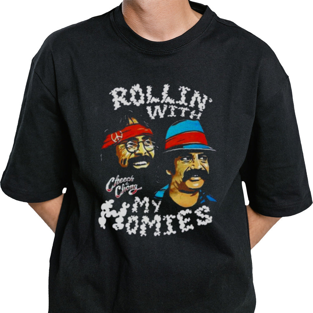 Rollin With My Homie Cheech And Chong Unisex Shirt