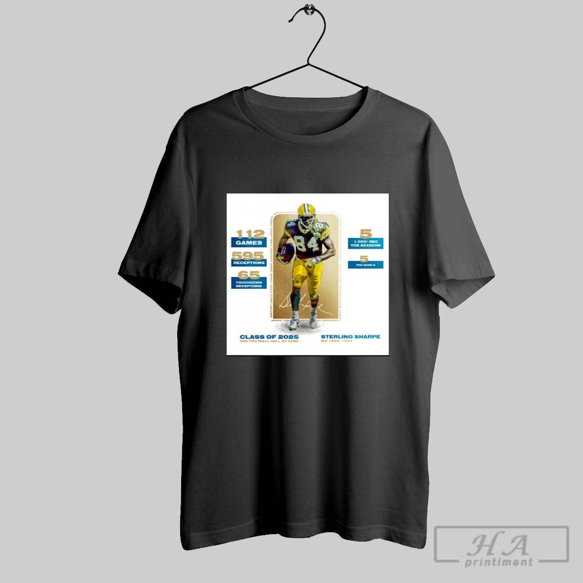 Sterling Sharpe Dominated The League Green Bay Packers Nfl Pro Football Hall Of Fame 2025 Poster T Shirt