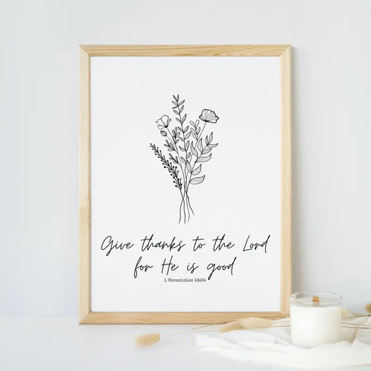 Thankful, Bible Verse Wall Art, Christian Decor, Inspirational Art, Gifts For Christian Her Wall Decor, Poster Prints No Frame, Wall Decoration, Outdoor Wall Art, Gifts For Birthday Landscape Photo