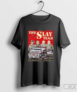 The Slay Team Horror movie character Halloween T-shirt