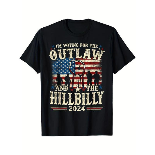 The Trump Vance 2024 Vintage American Flag Short-sleeved T-shirt Is Stylish, Comfortable, Printed And An All-season Must made in usa